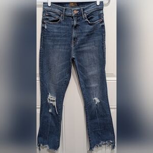 MOTHER The Insider Crop Step Chew Jeans Size 27
